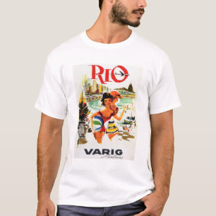Camiseta VOLAR A RÍO DE JANEIRO BRAZIL Varig Airlines Viaj
