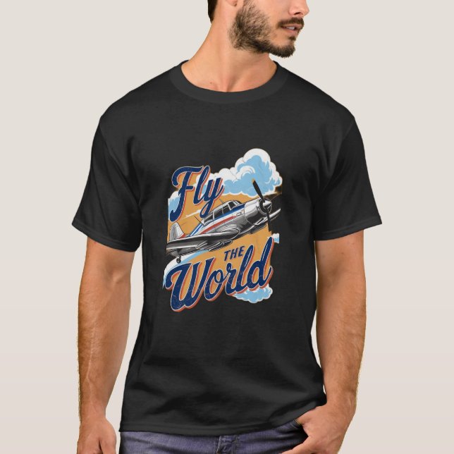 Camiseta "Volar al mundo" (Anverso)