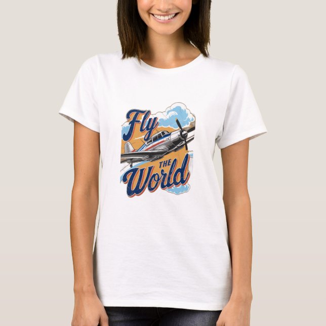 Camiseta Volar al mundo (Anverso)