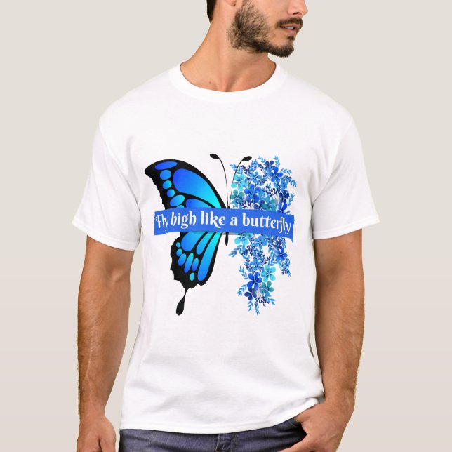 Camiseta Volar alto como una mariposa (Anverso)