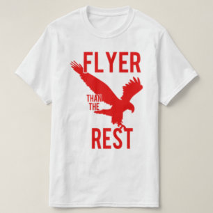 Camiseta Volar como un águila rojo/blanco
