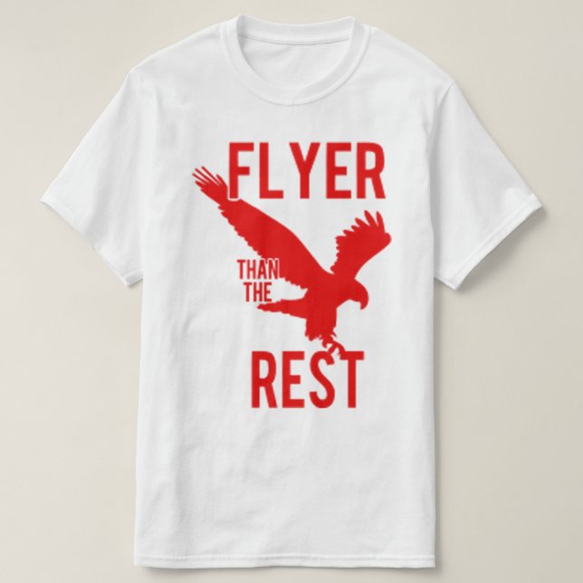 Camiseta Volar como un águila rojo/blanco (Diseño del anverso)