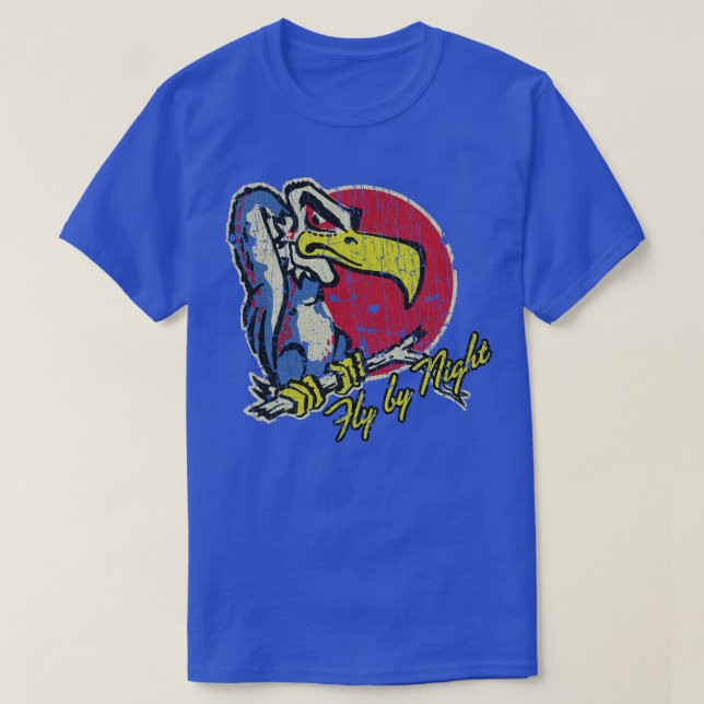 Camiseta Volar de Buzzard por la noche de 1975 (Diseño del anverso)