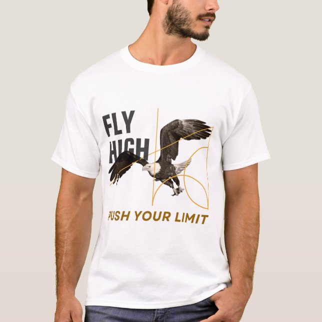 Camiseta Volar hacia arriba para presionar tu límite (Anverso)
