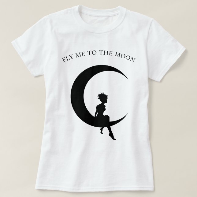Camiseta volarme a la luna (Diseño del anverso)