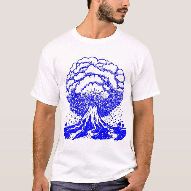 Camiseta Volcán - Azul (Anverso)