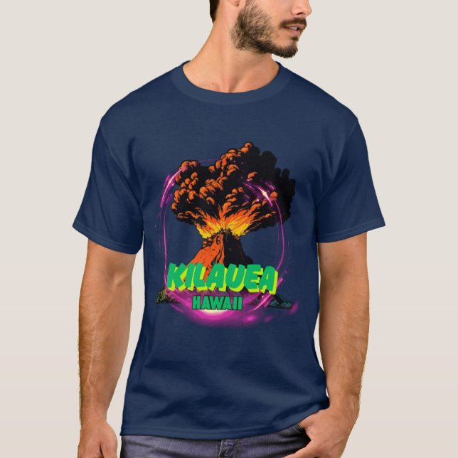 Camiseta Volcán Kilauea Sobredimensionado (Anverso)