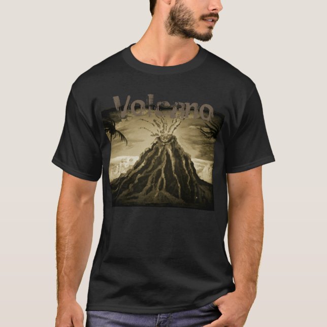 Camiseta Volcán oscurecido (Anverso)
