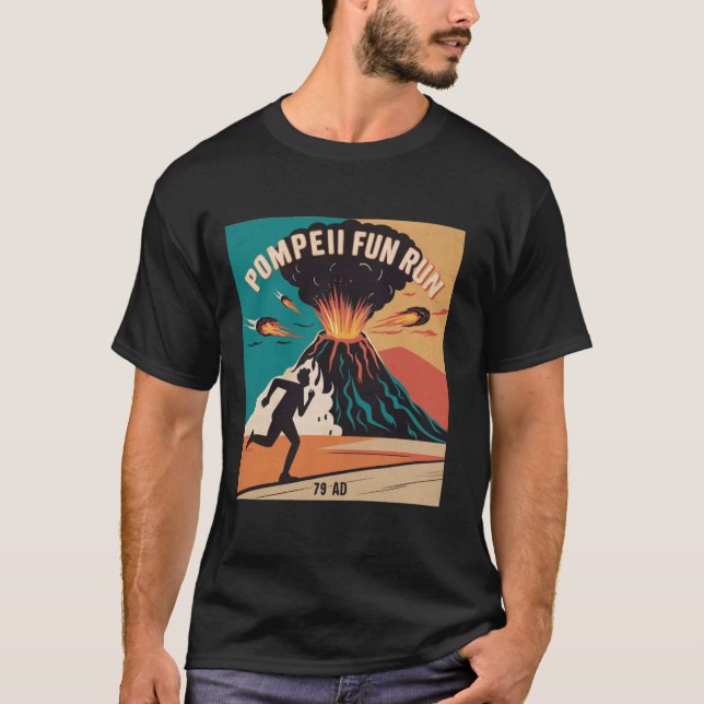Camiseta Volcán Pompeya Fun Run Eruption 79 AD (Anverso)