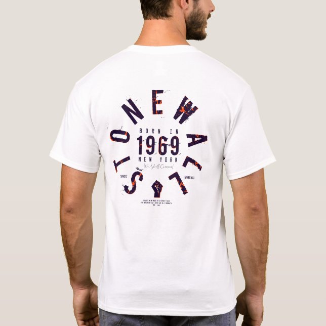 Camiseta Volcán Stonewall 1969, LGBTQ y orgullo gay (Reverso)