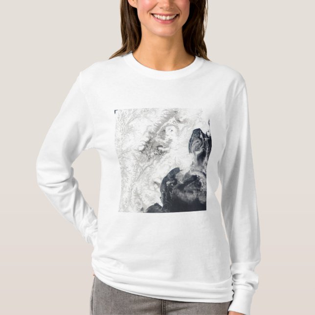 Camiseta Volcanes en la península central de Kamchatka (Anverso)