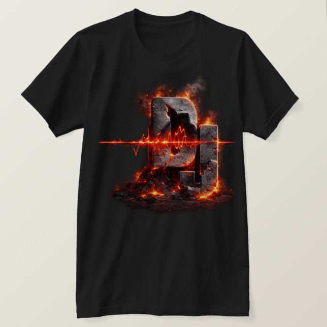Camiseta Volcanic Pulse DJ (Anverso del diseño)
