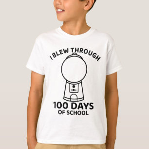 Camiseta Volé 100 Días De Máquina De Gumbyll Escolar