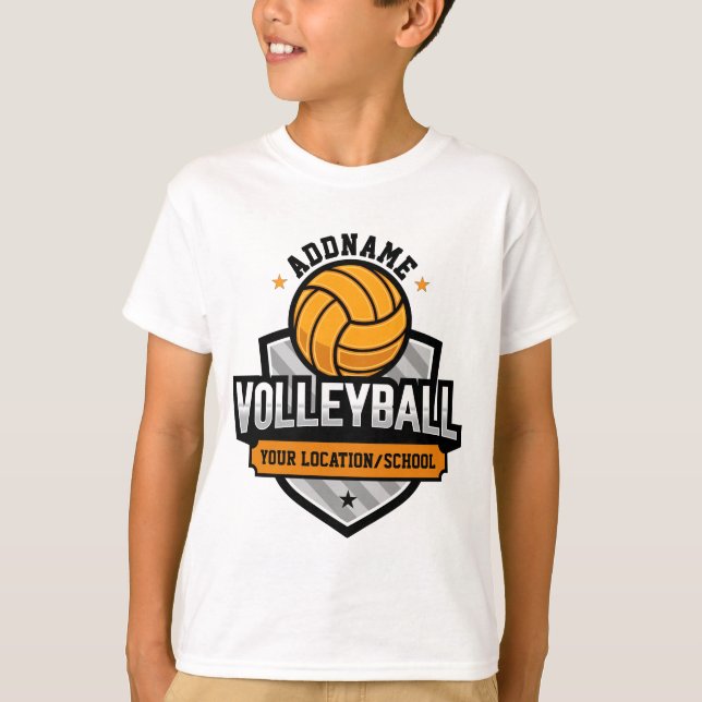 Camiseta Voleibol ADD TEXTO Escuela Varsity Team Player (Anverso)