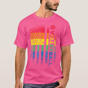 Camiseta Voleibol americano Bandera Voleibolista Beach Vole