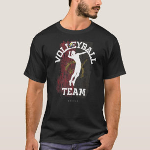 Camiseta Voleibol Angola Bandera Chicas de voleibol