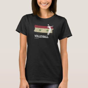 Camiseta Voleibol Bandera de Siria Chicas mujeres de voleib