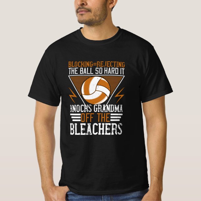 Camiseta Voleibol - Bloquea La Pelota Tan Duramente (Anverso)