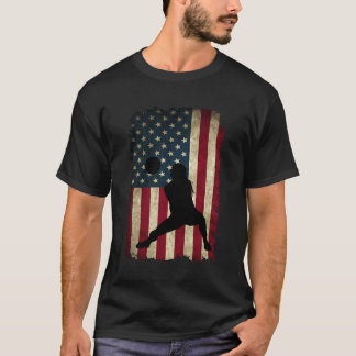 Camiseta Voleibol cavar Bandera Americana Hoodie Chicas Ado