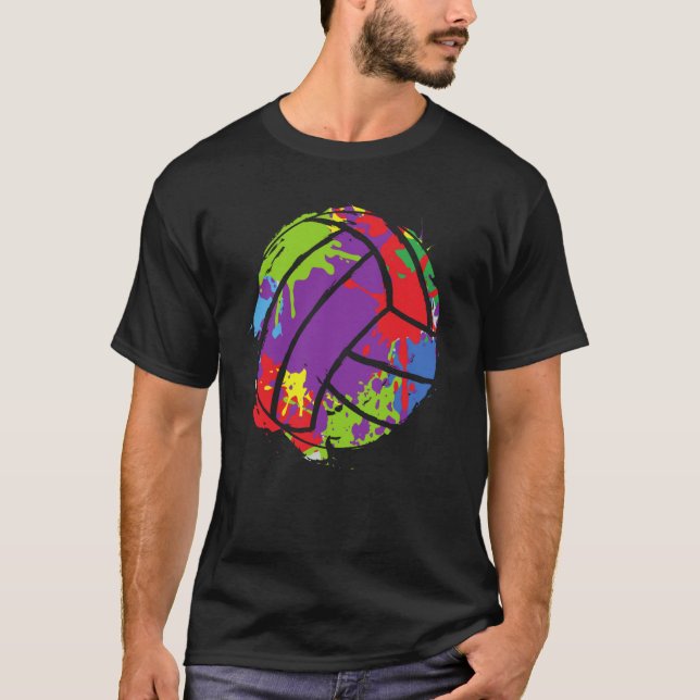 Camiseta Voleibol colorido Cute Color VolleyBall Equipo Spl (Anverso)