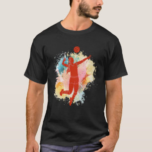 Camiseta Voleibol Colorido Para Los Adolescentes Chicas Vol