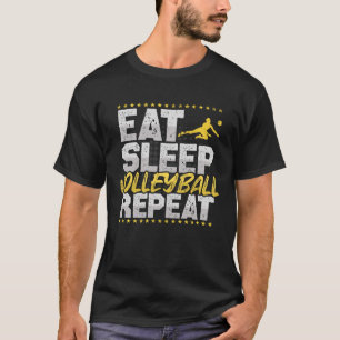 Camiseta Voleibol Comer Sleep Repetir Hobby Beach Volleybal
