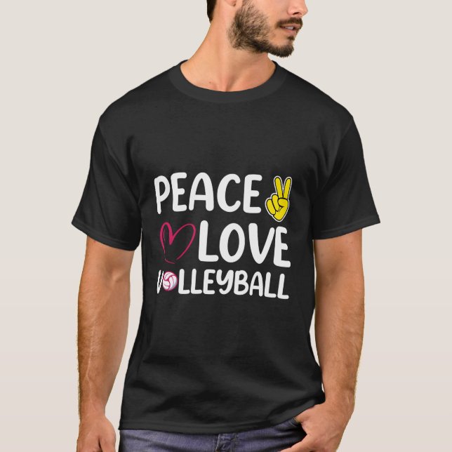 Camiseta Voleibol con amor por la paz Voleibol (Anverso)