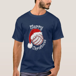 Camiseta Voleibol con Navidades divertidos de Santa hat