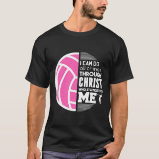 Camiseta Voleibol cristiano puedo hacer todas las cosas Fil