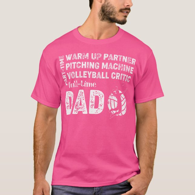 Camiseta Voleibol Dad Part Time Warm Partner Full Time (Anverso)