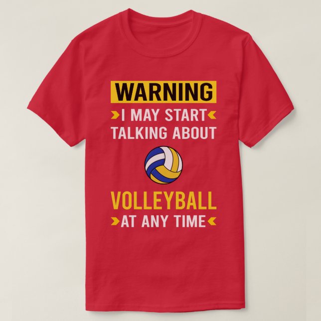 Camiseta Voleibol de advertencia (Diseño del anverso)