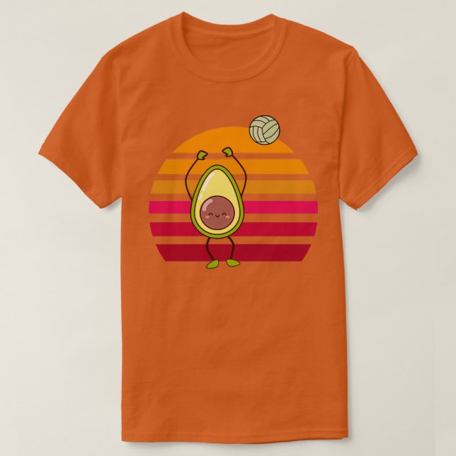 Camiseta Voleibol de aguacate vintage 3 (Diseño del anverso)