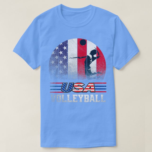 Camiseta Voleibol de bandera estadounidense 2021 para chica (Diseño del anverso)