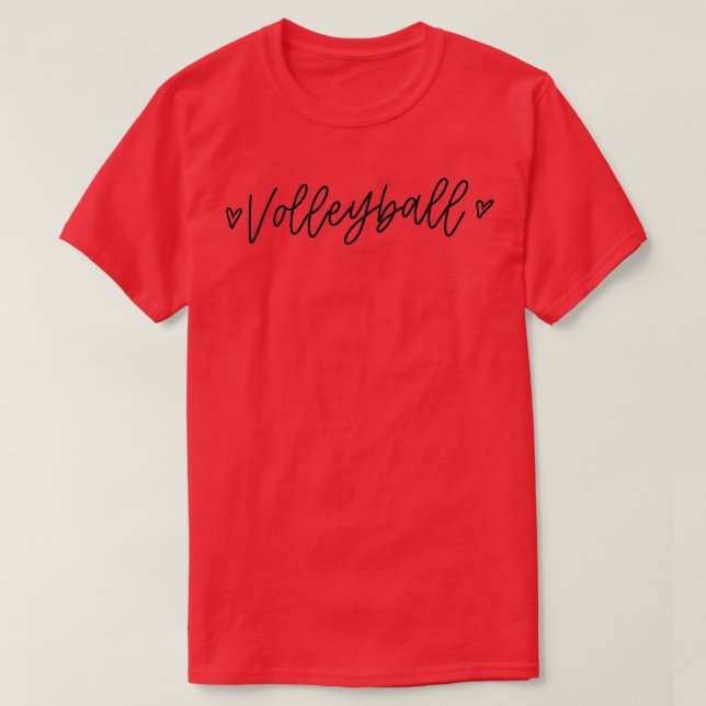 Camiseta Voleibol de caligrafía (Diseño del anverso)