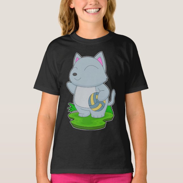 Camiseta Voleibol de gato (Anverso)