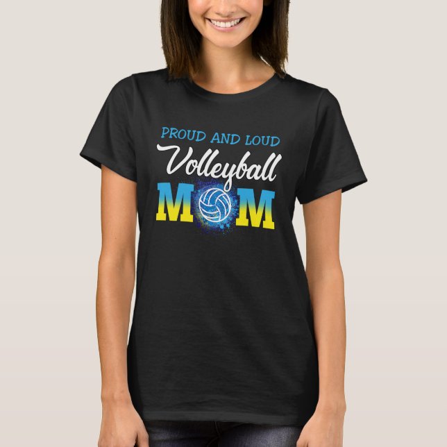 Camiseta Voleibol De Madres Ruidosas Y Orgullosas Saludan A (Anverso)