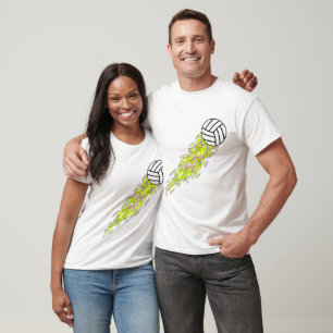Camiseta voleibol de neón flames