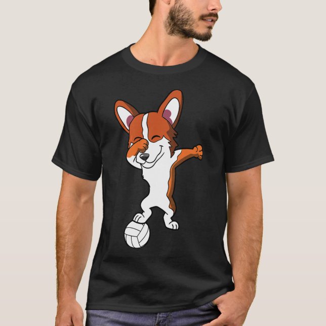 Camiseta Voleibol de perro de Corgi (Anverso)
