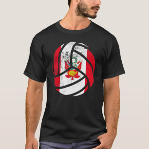 Camiseta Voleibol de Perú Peruanos Bandera Voleibol Hombre