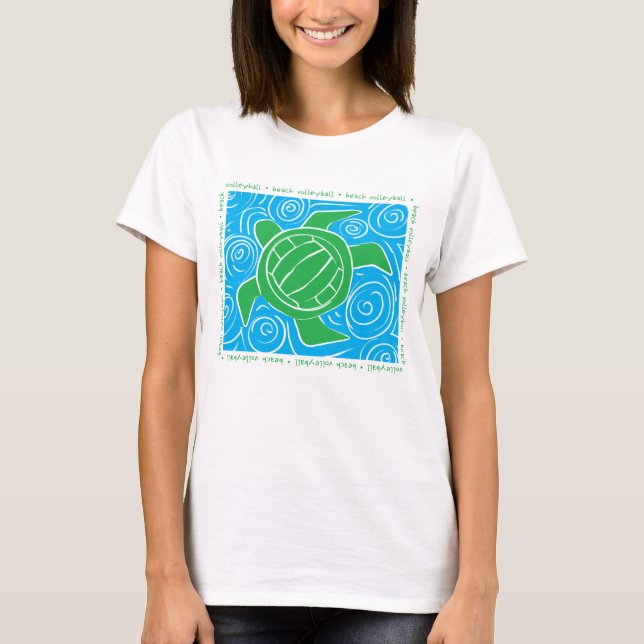 Camiseta Voleibol de playa de la tortuga (Anverso)