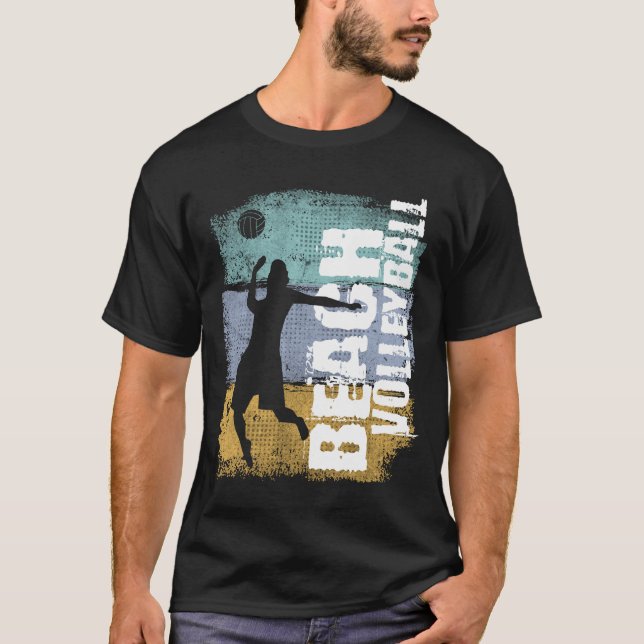 Camiseta Voleibol de playa Vintage Retro (Anverso)