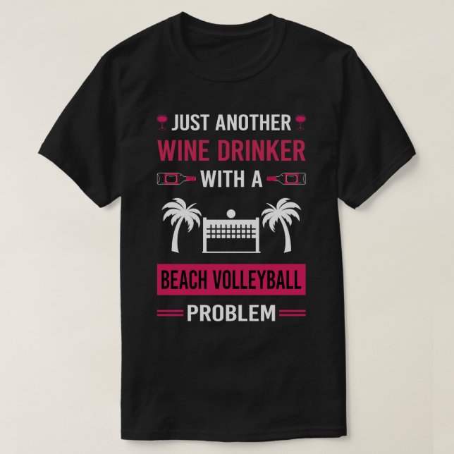 Camiseta Voleibol de playa Wine Drinker (Diseño del anverso)
