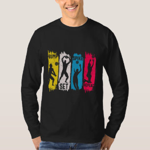 Camiseta Voleibol de repetición de juego de golpes Spike