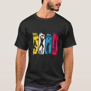 Camiseta Voleibol de repetición de juego de golpes Spike