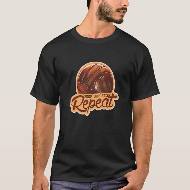 Camiseta Voleibol de repetición de juego de golpes Spike (Anverso)