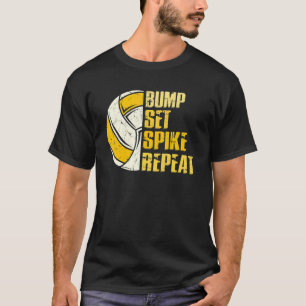 Camiseta Voleibol de repetición de juego de golpes Spike