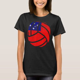 Camiseta Voleibol de Samoa Hombres de voleibol con bandera 