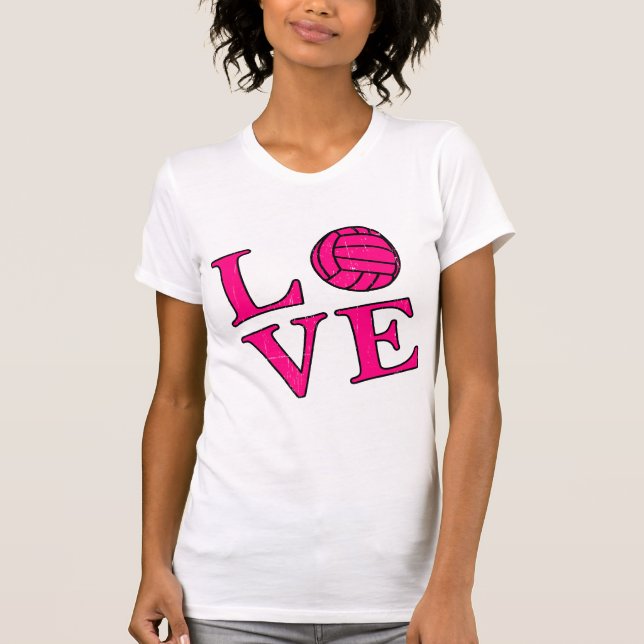Camiseta Voleibol del amor (rosa) (Anverso)