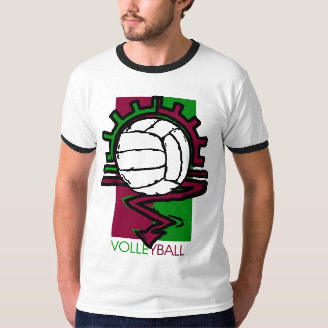 Camiseta Voleibol del vintage (Anverso)