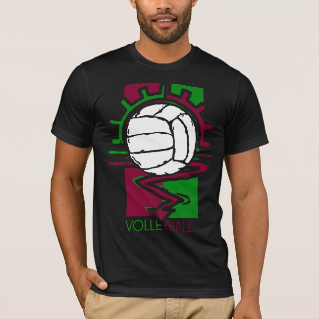 Camiseta Voleibol del vintage (Anverso)